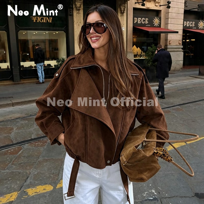 Streetwear Brand Designs - Neo Mint Herfst Nieuwe Bruine Oversized