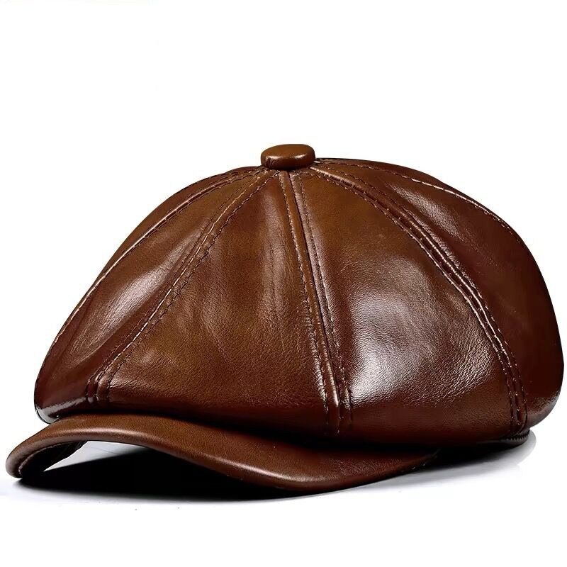 Streetwear Brand Hats - Lente nieuwe lederen hoed cap koeienhuid
