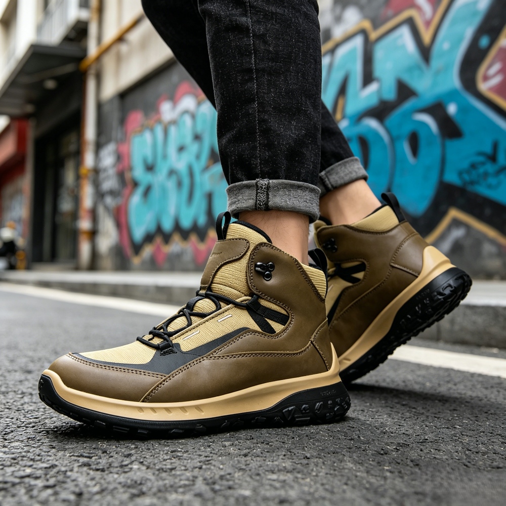 Hoge leren schoenen voor heren - Streetwear Brand Designs recensie en prijs