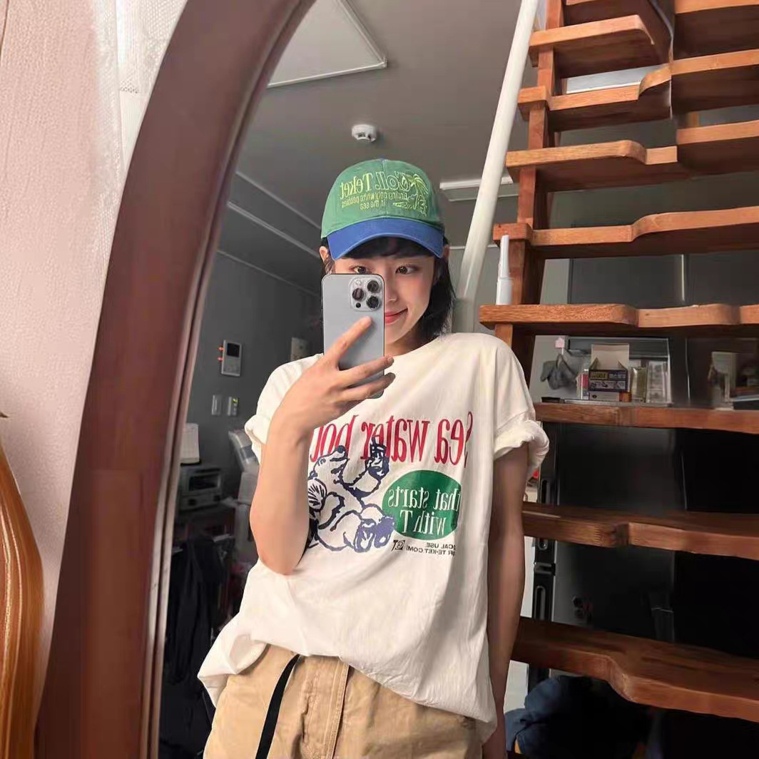 Zomer Nieuw Los T-shirt met ij - Streetwear Brand Label recensie en prijs
