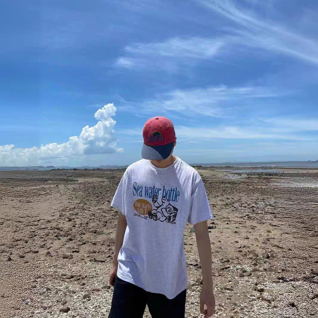 Zomer Nieuw Los T-shirt met ij - Streetwear Brand Label recensie en prijs